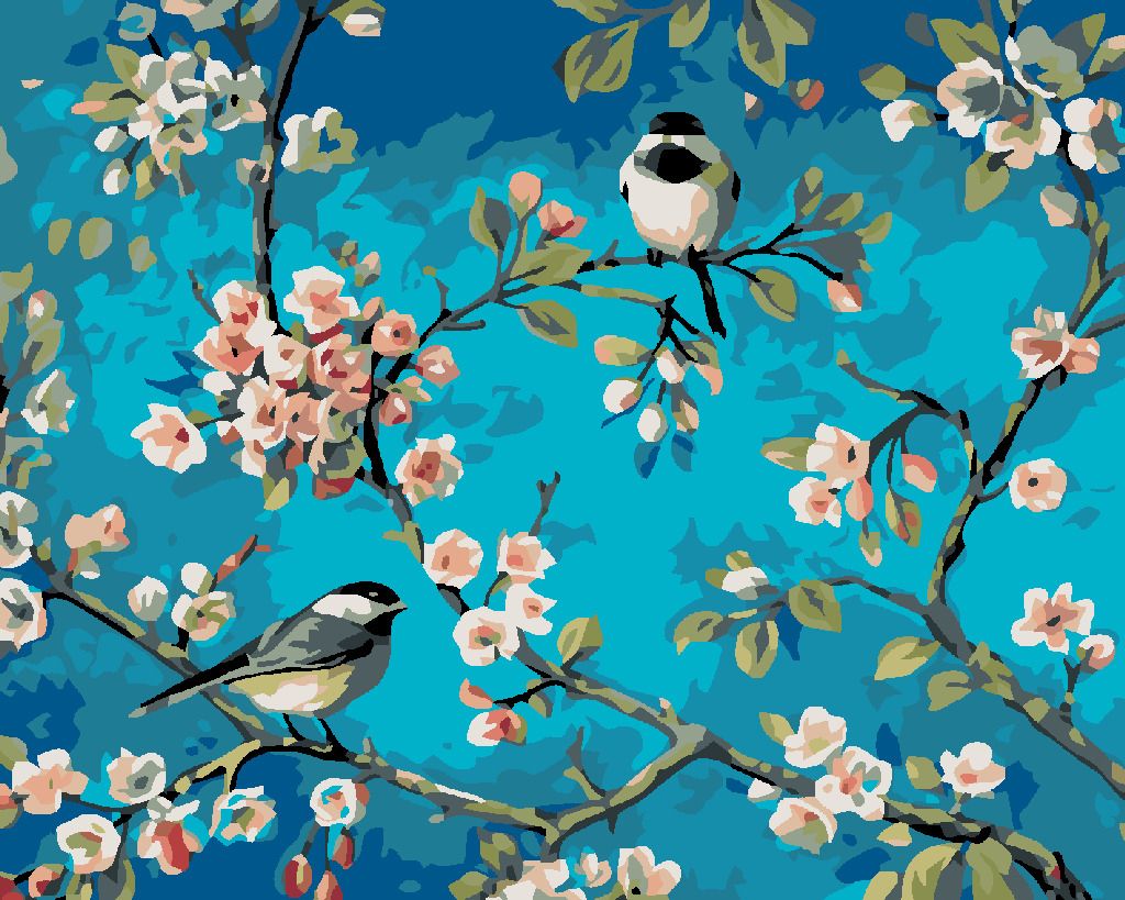 zuty Malování podle čísel - DVA SEDÍCÍ PTÁCI - Rozměr: 40x50 cm, Rámování: Varianta: vypnuté plátno na rám - obrázek 10