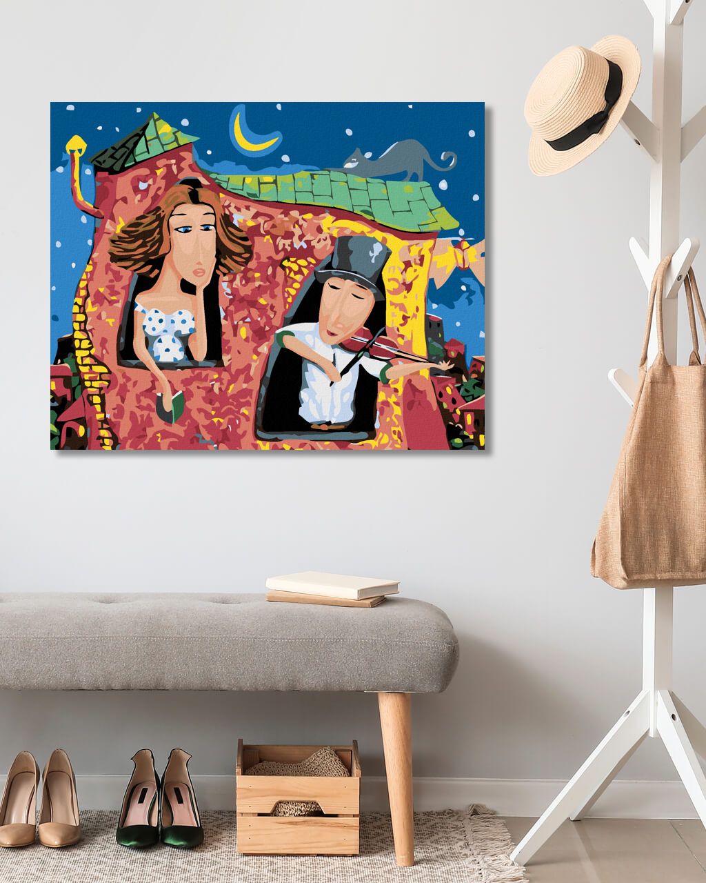 zuty Malování podle čísel - HUDEBNÍ DŮM - Rozměr: 40x50 cm, Rámování: Varianta: vypnuté plátno na rám - obrázek 4