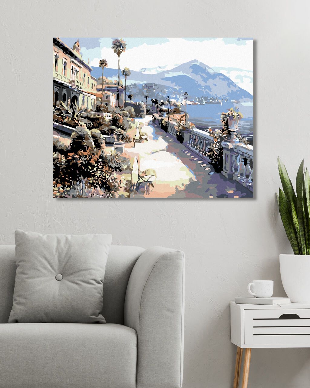 zuty Malování podle čísel - BUDOVY NAD MOŘEM - Rozměr: 40x50 cm, Rámování: Varianta: bez rámu a bez vypnutí plátna - obrázek 4