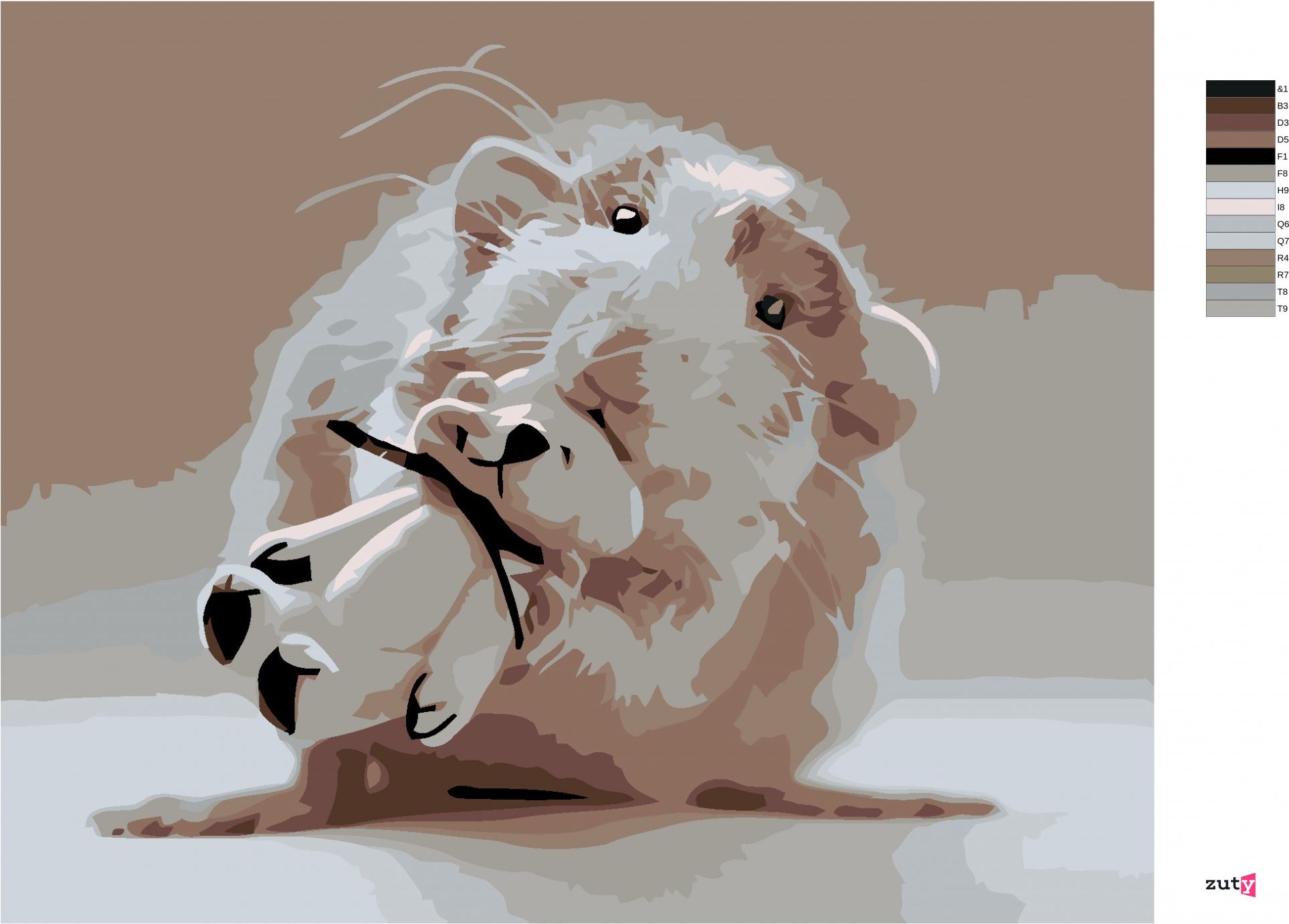 zuty Malování podle čísel - MYŠKA S BÍLÝM MEDVÍDKEM - Rozměr: 40x50 cm, Rámování: Varianta: bez rámu a bez vypnutí plátna - obrázek 10