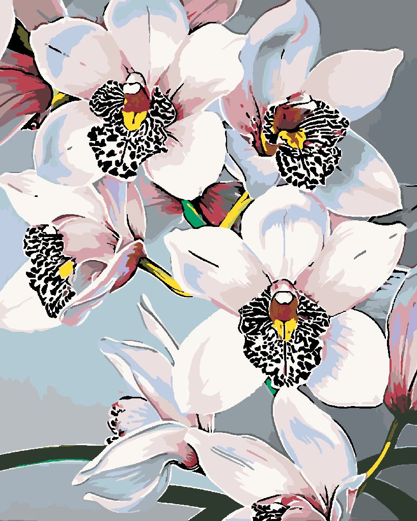 zuty Malování podle čísel - NÁDHERNÉ ORCHIDEJE - Rozměr: 40x50 cm, Rámování: Varianta: vypnuté plátno na rám - obrázek 9