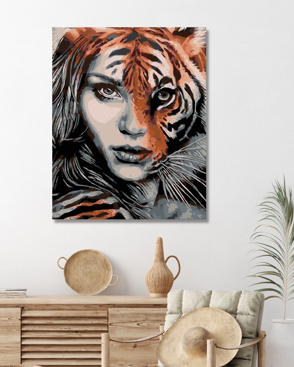 zuty Malování podle čísel - TYGŘÍ ŽENA - Rozměr: 40x50 cm, Rámování: Varianta: vypnuté plátno na rám - obrázek 5