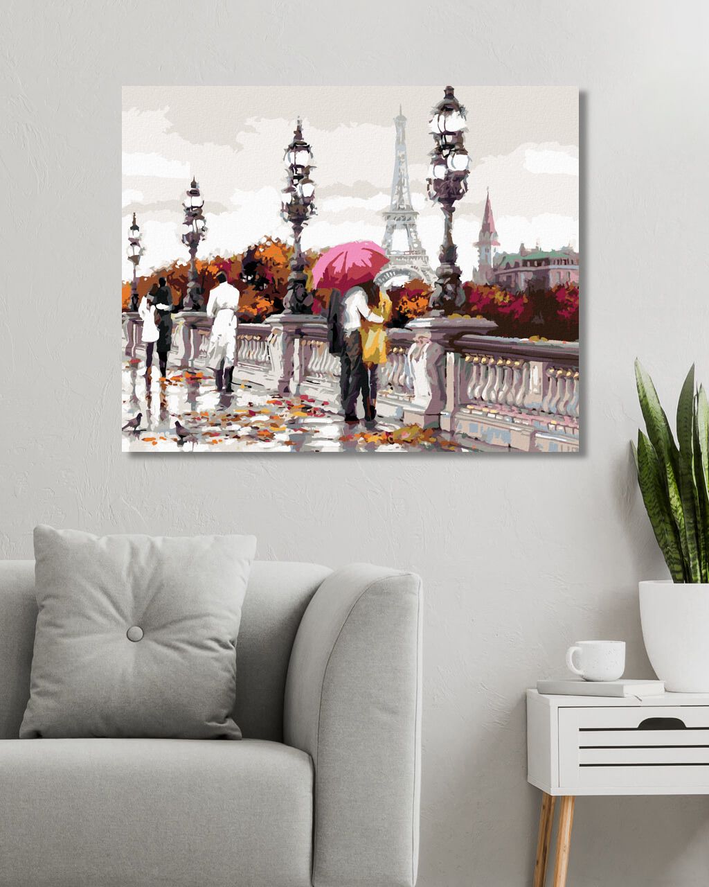 zuty Malování podle čísel - MOST V PAŘÍŽI (RICHARD MACNEIL) - Rozměr: 40x50 cm, Rámování: Varianta: vypnuté plátno na rám - obrázek 3