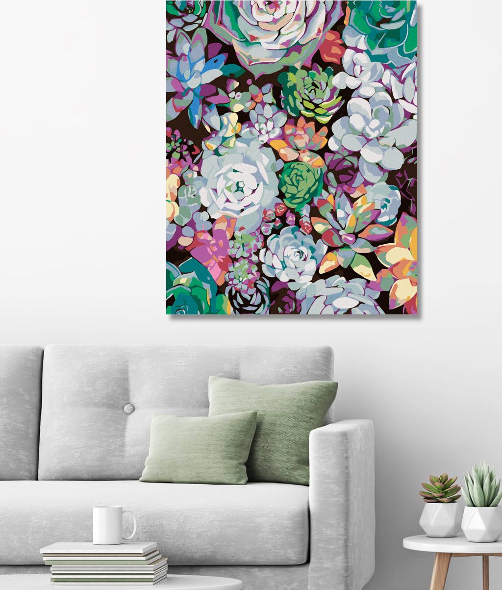zuty Malování podle čísel - KVĚTINOVÝ OBRÁZEK - Rozměr: 40x50 cm, Rámování: Varianta: vypnuté plátno na rám - obrázek 6