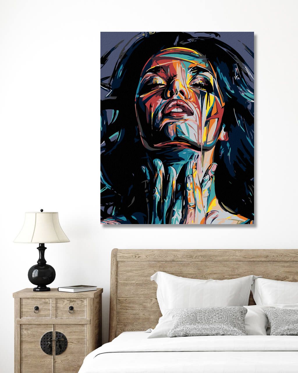 zuty Malování podle čísel - BAREVNÁ V RAUŠI - Rozměr: 40x50 cm, Rámování: Varianta: vypnuté plátno na rám - obrázek 4