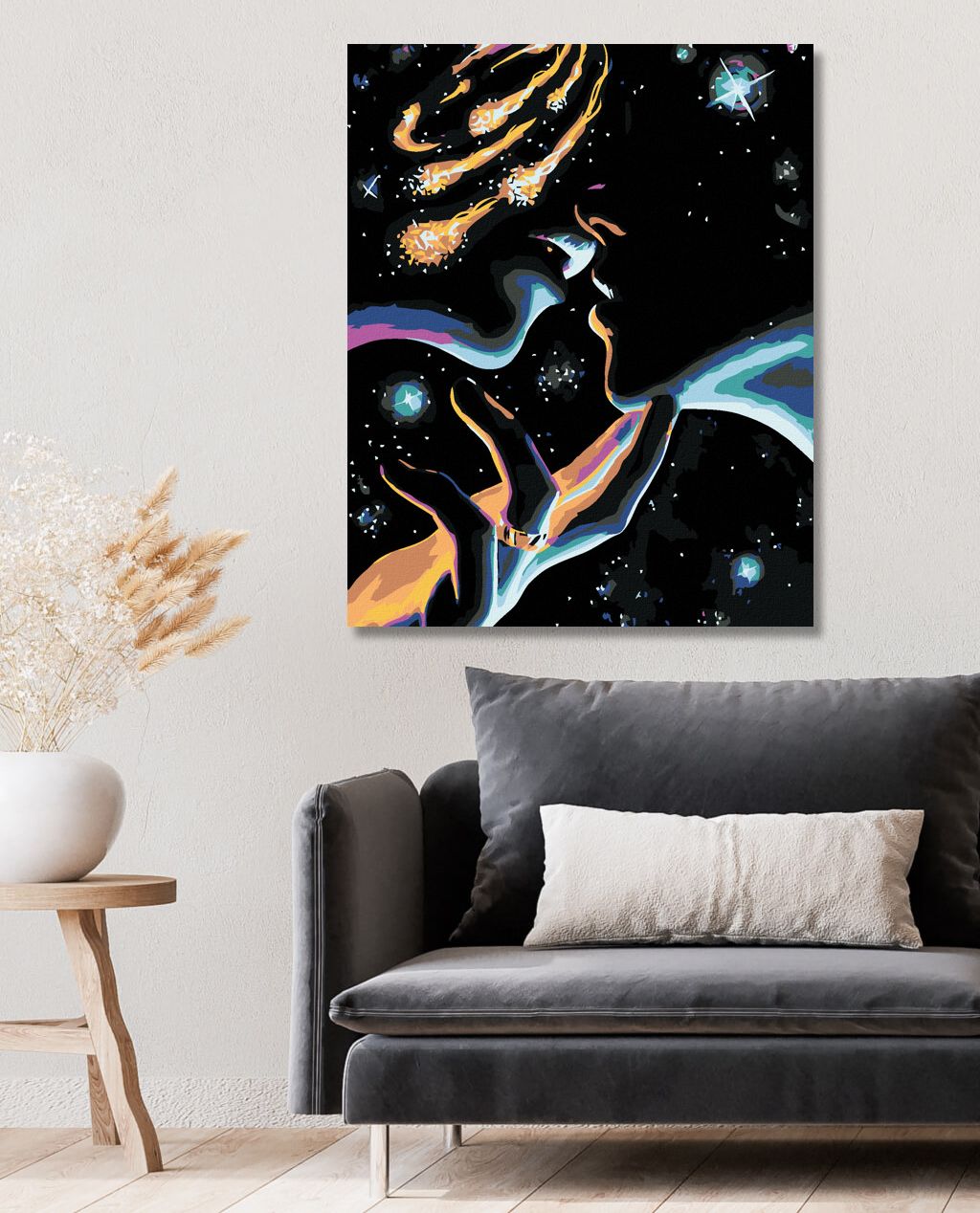 zuty Malování podle čísel - VESMÍRNÝ POLIBEK - Rozměr: 40x50 cm, Rámování: Varianta: bez rámu a bez vypnutí plátna - obrázek 5