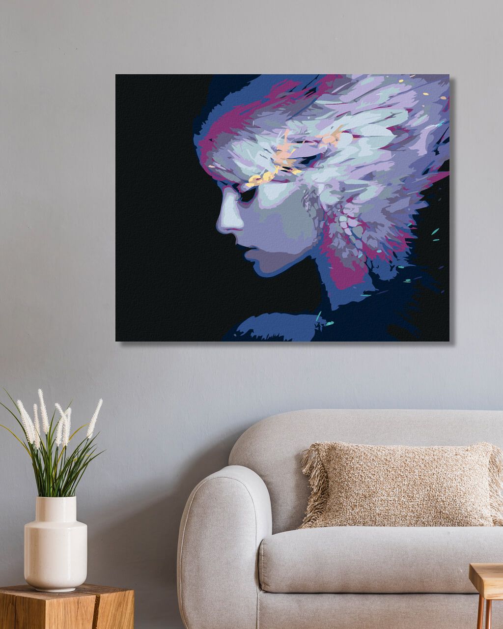 zuty Malování podle čísel - PÍRKA VE VLASECH - Rozměr: 40x50 cm, Rámování: Varianta: bez rámu a bez vypnutí plátna - obrázek 9