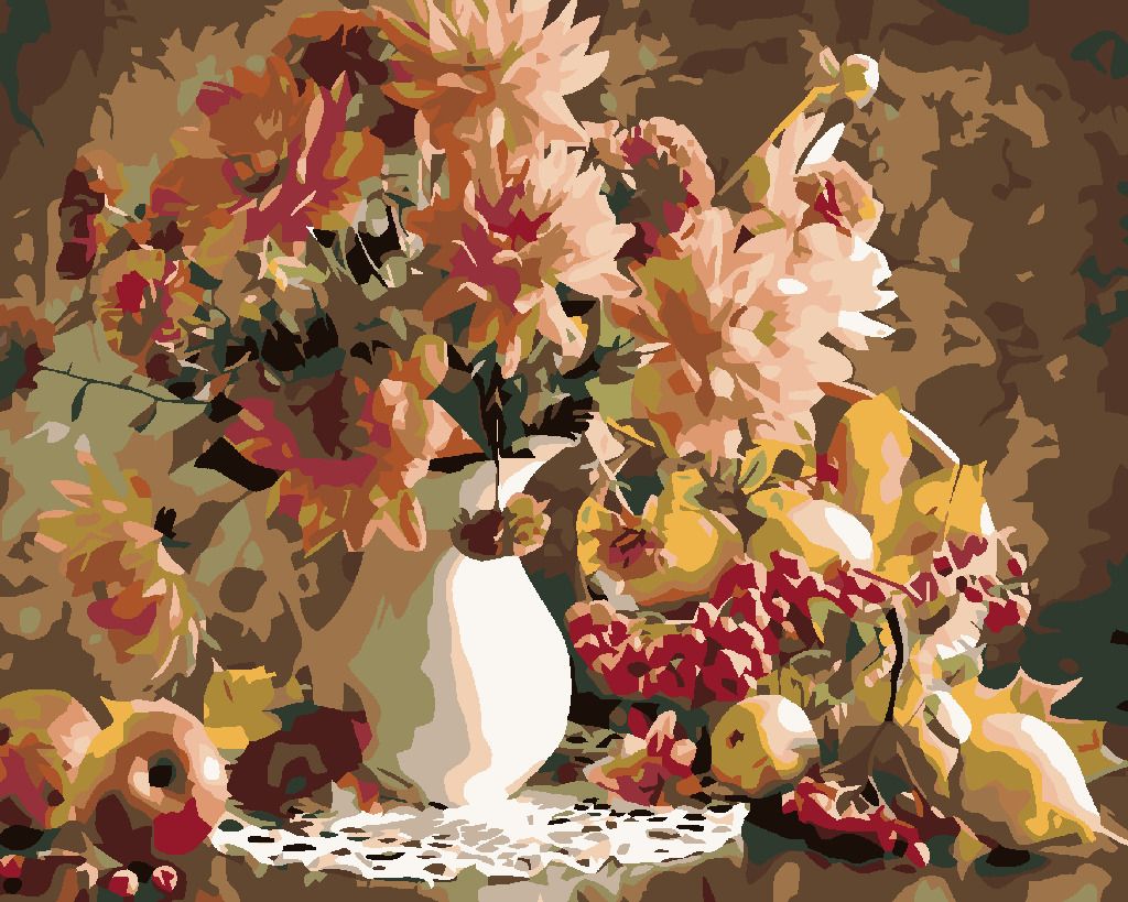 zuty Malování podle čísel - KVĚTINY VE VÁZE - Rozměr: 40x50 cm, Rámování: Varianta: vypnuté plátno na rám - obrázek 9