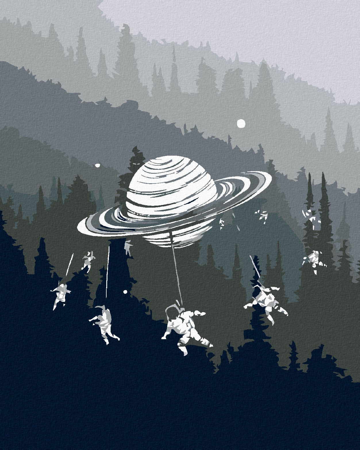 zuty Malování podle čísel - PLANETA S KOSMONAUTY - Rozměr: 40x50 cm, Rámování: Varianta: bez rámu a bez vypnutí plátna - obrázek 1