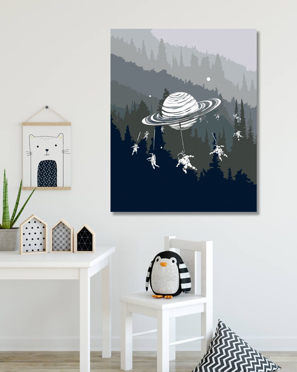 zuty Malování podle čísel - PLANETA S KOSMONAUTY - Rozměr: 40x50 cm, Rámování: Varianta: bez rámu a bez vypnutí plátna - obrázek 10