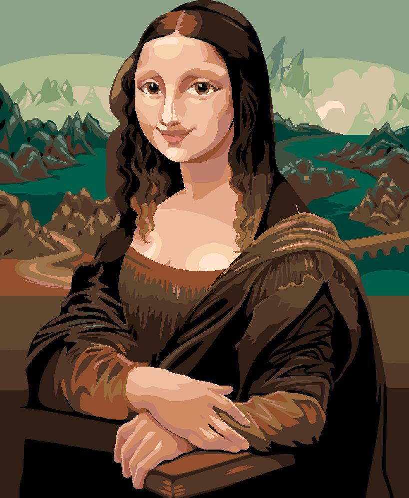 zuty Malování podle čísel - POHÁDKOVÁ MONA LISA - INSPIRACE DA VINCI - Rozměr: 40x50 cm, Rámování: Varianta: bez rámu a bez vypnutí plátna - obrázek 4