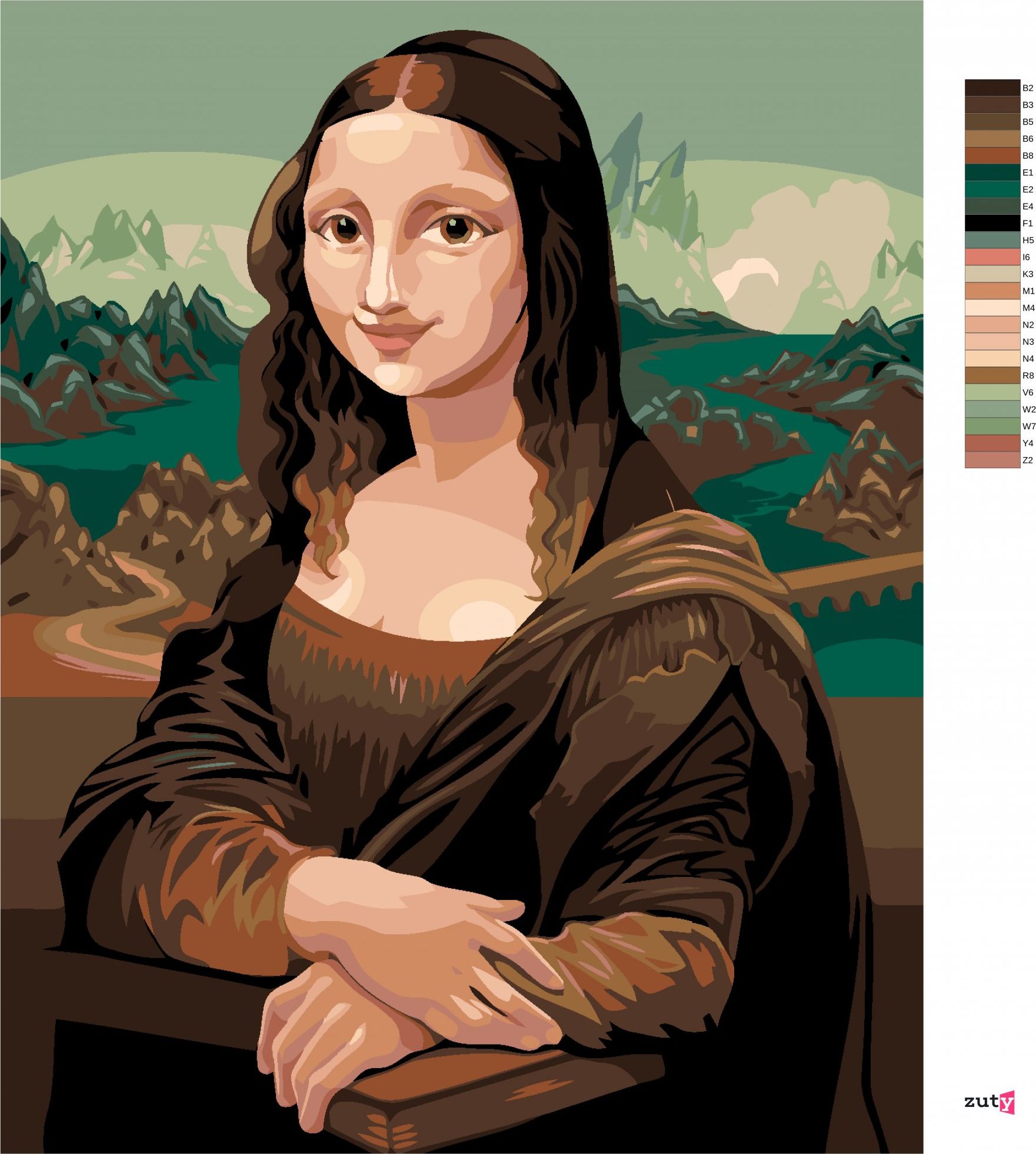 zuty Malování podle čísel - POHÁDKOVÁ MONA LISA - INSPIRACE DA VINCI - Rozměr: 40x50 cm, Rámování: Varianta: bez rámu a bez vypnutí plátna - obrázek 7