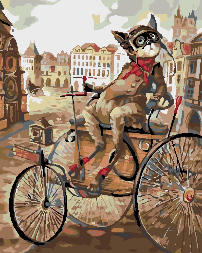 zuty Malování podle čísel - KOCOUR NA TROJKOLE - Rozměr: 40x50 cm, Rámování: Varianta: vypnuté plátno na rám - obrázek 9