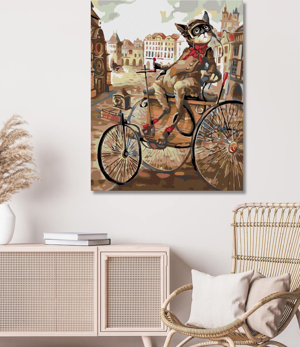 zuty Malování podle čísel - KOCOUR NA TROJKOLE - Rozměr: 40x50 cm, Rámování: Varianta: vypnuté plátno na rám - obrázek 10