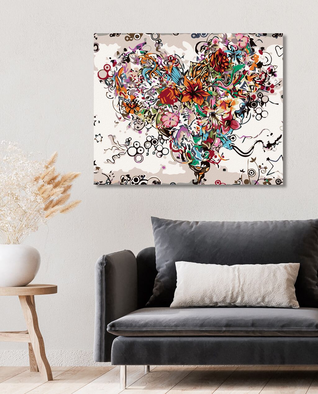 zuty Malování podle čísel - KVĚTINOVÉ SRDCE - Rozměr: 40x50 cm, Rámování: Varianta: vypnuté plátno na rám - obrázek 6