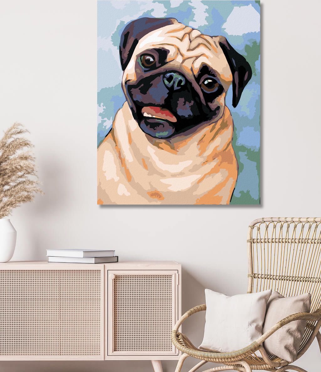 zuty Malování podle čísel - HNĚDÝ MOPS - Rozměr: 40x50 cm, Rámování: Varianta: vypnuté plátno na rám - obrázek 9