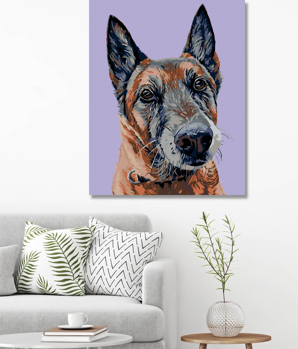 zuty Malování podle čísel - STARÝ VLČÁK - Rozměr: 40x50 cm, Rámování: Varianta: vypnuté plátno na rám - obrázek 2