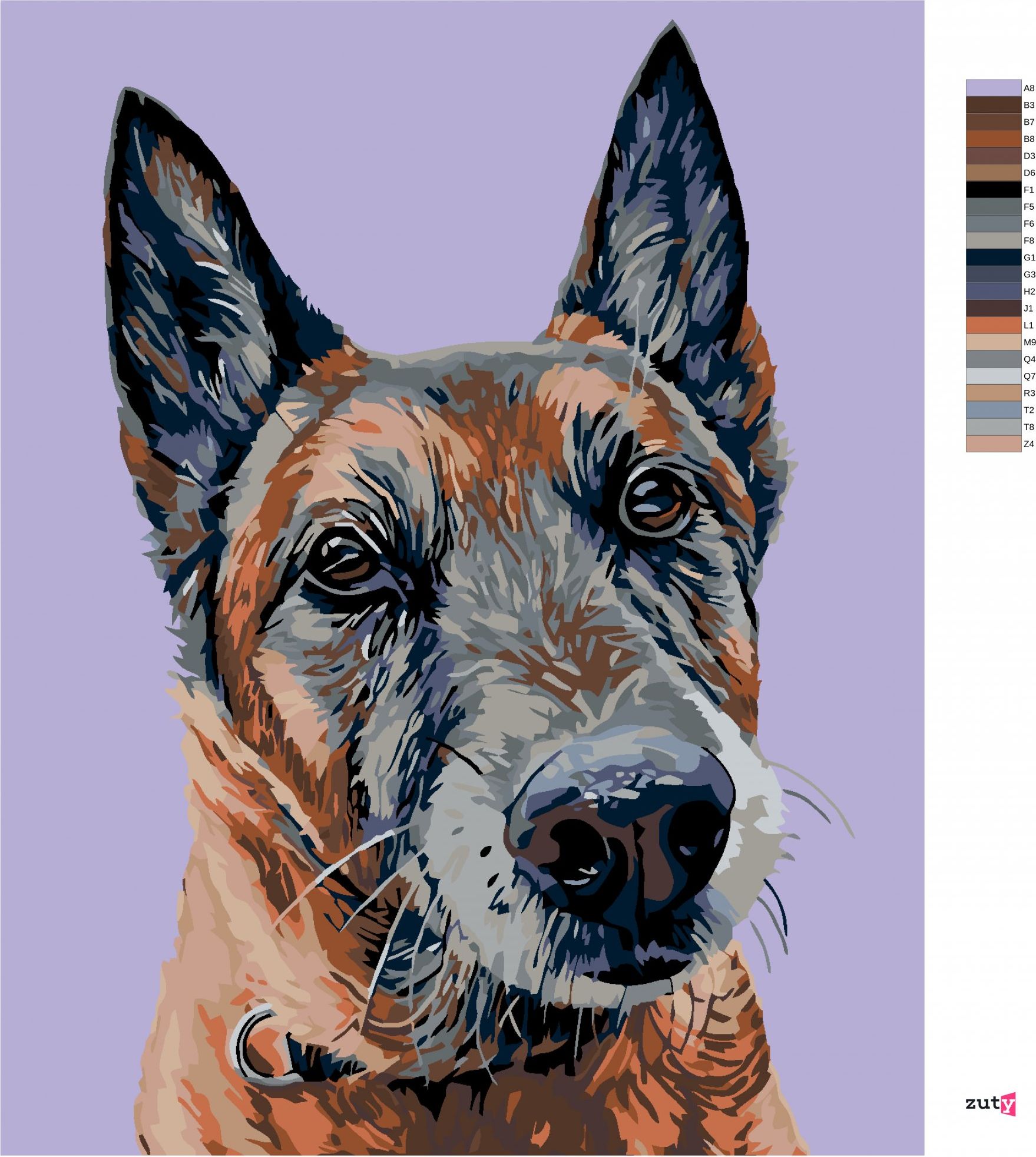 zuty Malování podle čísel - STARÝ VLČÁK - Rozměr: 40x50 cm, Rámování: Varianta: vypnuté plátno na rám - obrázek 4