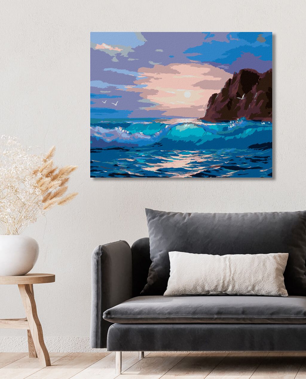 zuty Malování podle čísel - RÁNO U MOŘE - Rozměr: 40x50 cm, Rámování: Varianta: bez rámu a bez vypnutí plátna - obrázek 7
