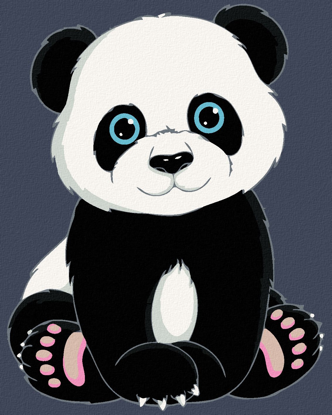 zuty Malování podle čísel - PANDA - Rozměr: 40x50 cm, Rámování: Varianta: bez rámu a bez vypnutí plátna - obrázek 1