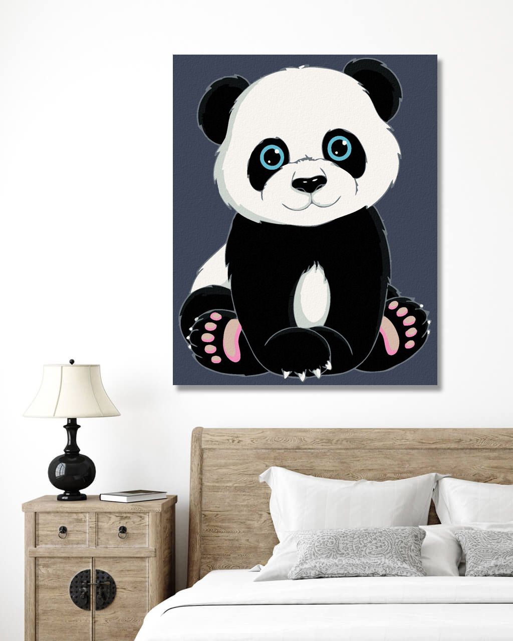zuty Malování podle čísel - PANDA - Rozměr: 40x50 cm, Rámování: Varianta: bez rámu a bez vypnutí plátna - obrázek 4