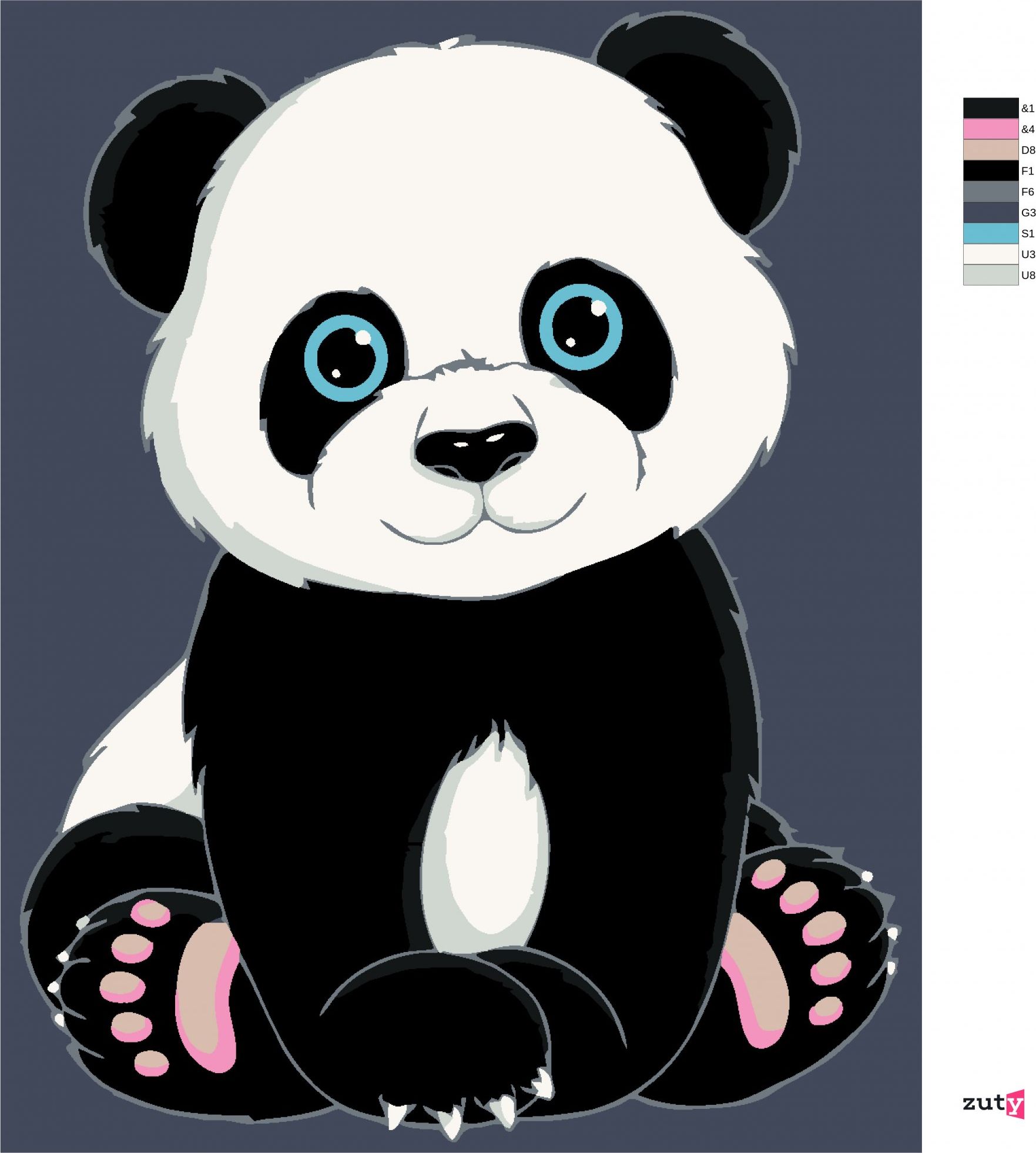 zuty Malování podle čísel - PANDA - Rozměr: 40x50 cm, Rámování: Varianta: vypnuté plátno na rám - obrázek 12