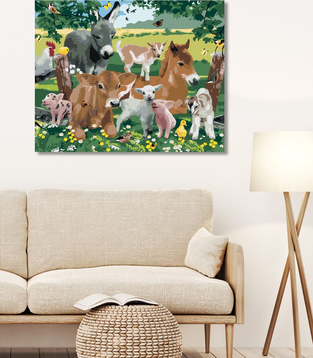 zuty Malování podle čísel - ZVÍŘATA NA FARMĚ (HOWARD ROBINSON) - Rozměr: 40x50 cm, Rámování: Varianta: vypnuté plátno na rám - obrázek 10