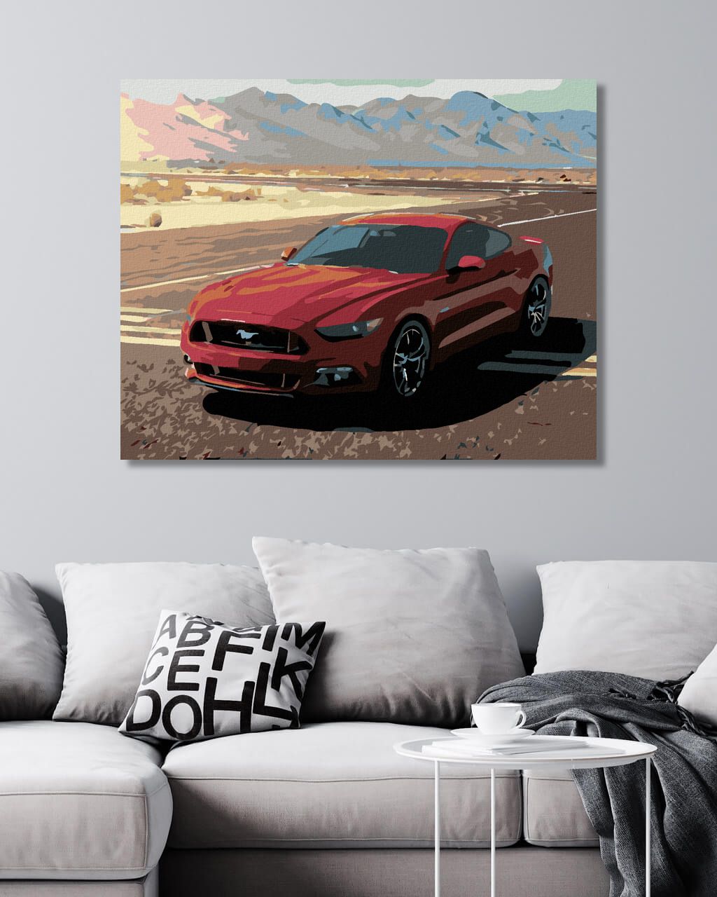 zuty Malování podle čísel - MUSTANG - Rozměr: 40x50 cm, Rámování: Varianta: vypnuté plátno na rám - obrázek 8