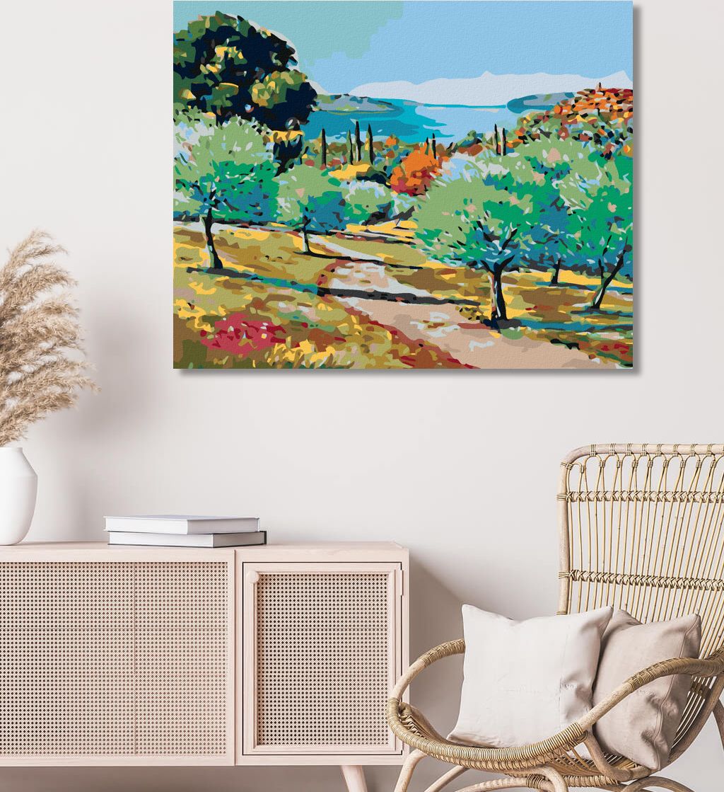 zuty Malování podle čísel - SAD V TOSKÁNSKU - Rozměr: 40x50 cm, Rámování: Varianta: vypnuté plátno na rám - obrázek 8