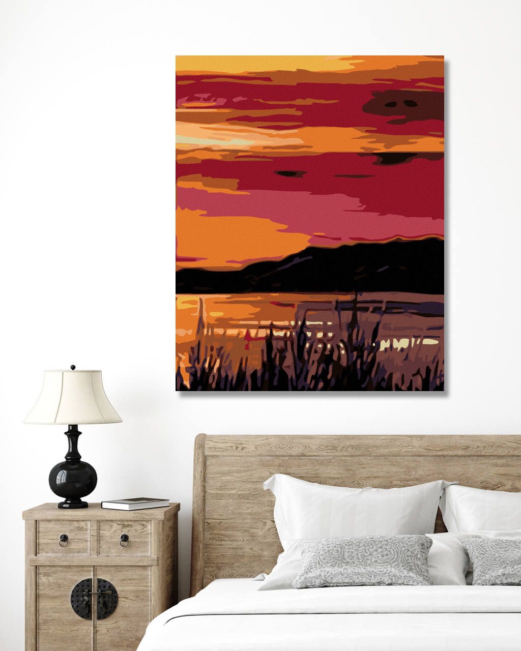 zuty Malování podle čísel - ČERVÁNKY NAD VODOU - Rozměr: 40x50 cm, Rámování: Varianta: bez rámu a bez vypnutí plátna - obrázek 5