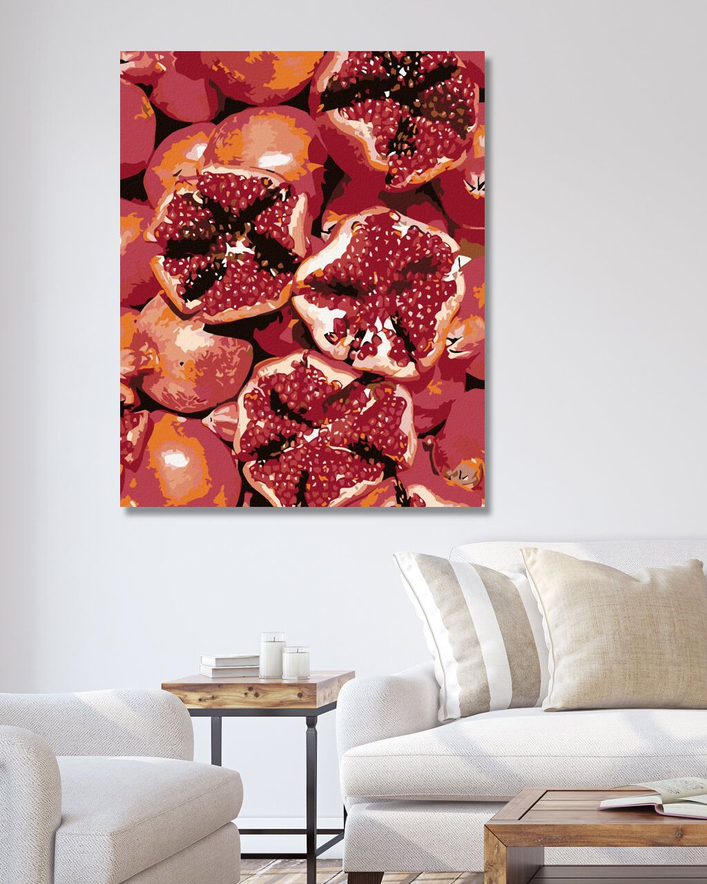 zuty Malování podle čísel - GRANÁTOVÉ JABLKO - Rozměr: 40x50 cm, Rámování: Varianta: vypnuté plátno na rám - obrázek 3