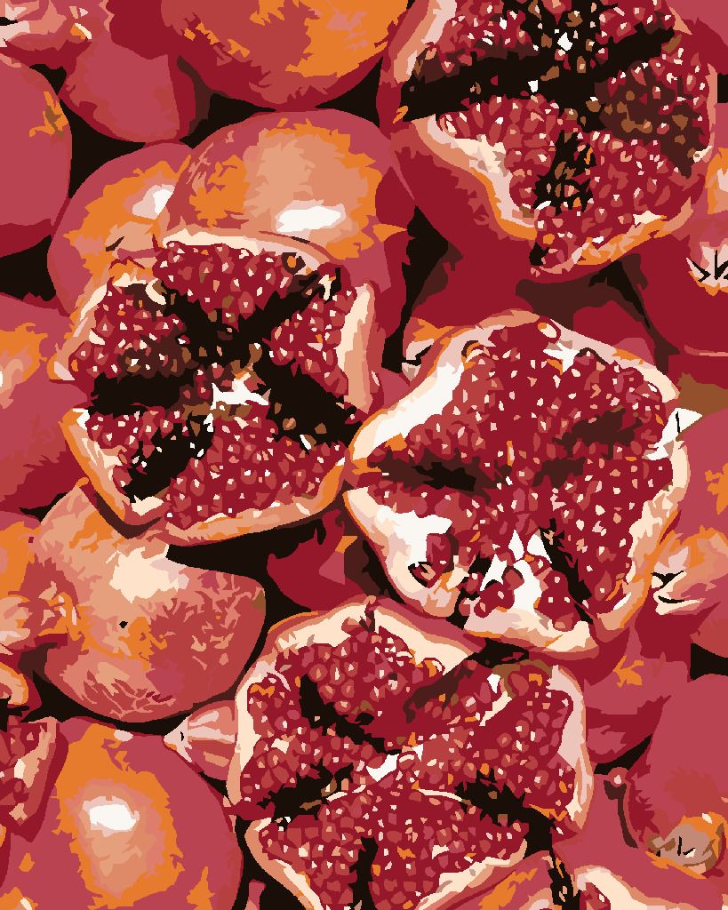 zuty Malování podle čísel - GRANÁTOVÉ JABLKO - Rozměr: 40x50 cm, Rámování: Varianta: vypnuté plátno na rám - obrázek 6