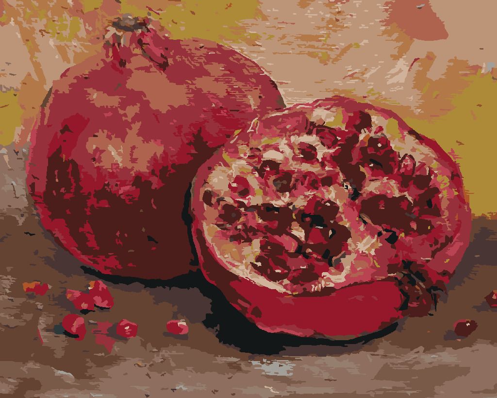 zuty Malování podle čísel - GRANÁTOVÉ JABLKO - Rozměr: 40x50 cm, Rámování: Varianta: vypnuté plátno na rám - obrázek 19