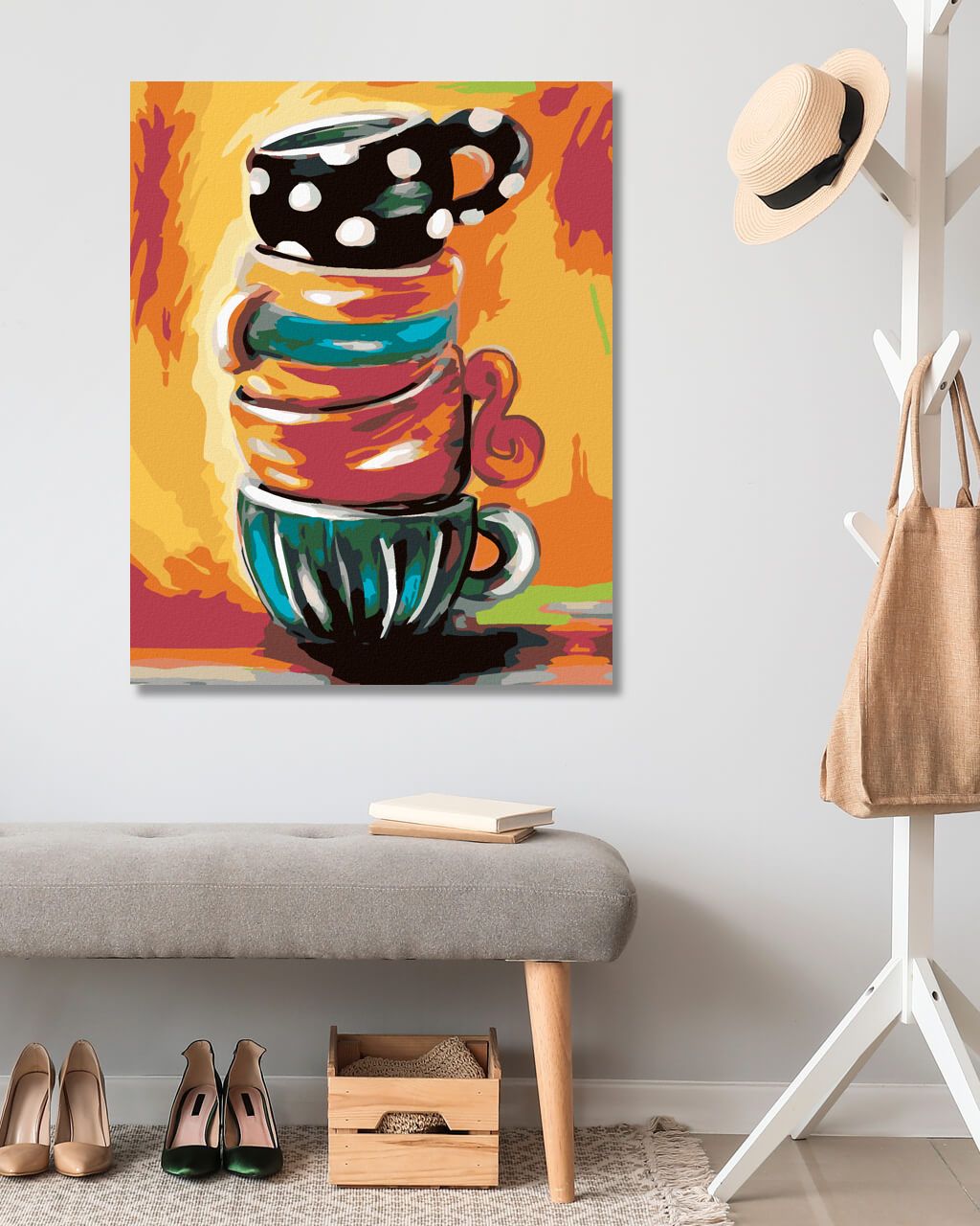 zuty Malování podle čísel - MALOVANÉ HRNKY - Rozměr: 40x50 cm, Rámování: Varianta: vypnuté plátno na rám - obrázek 9