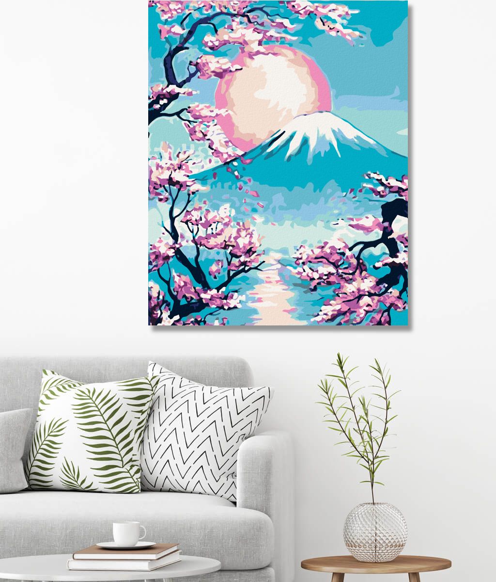 zuty Malování podle čísel - VÝCHOD SLUNCE NAD HOROU - Rozměr: 40x50 cm, Rámování: Varianta: vypnuté plátno na rám - obrázek 2