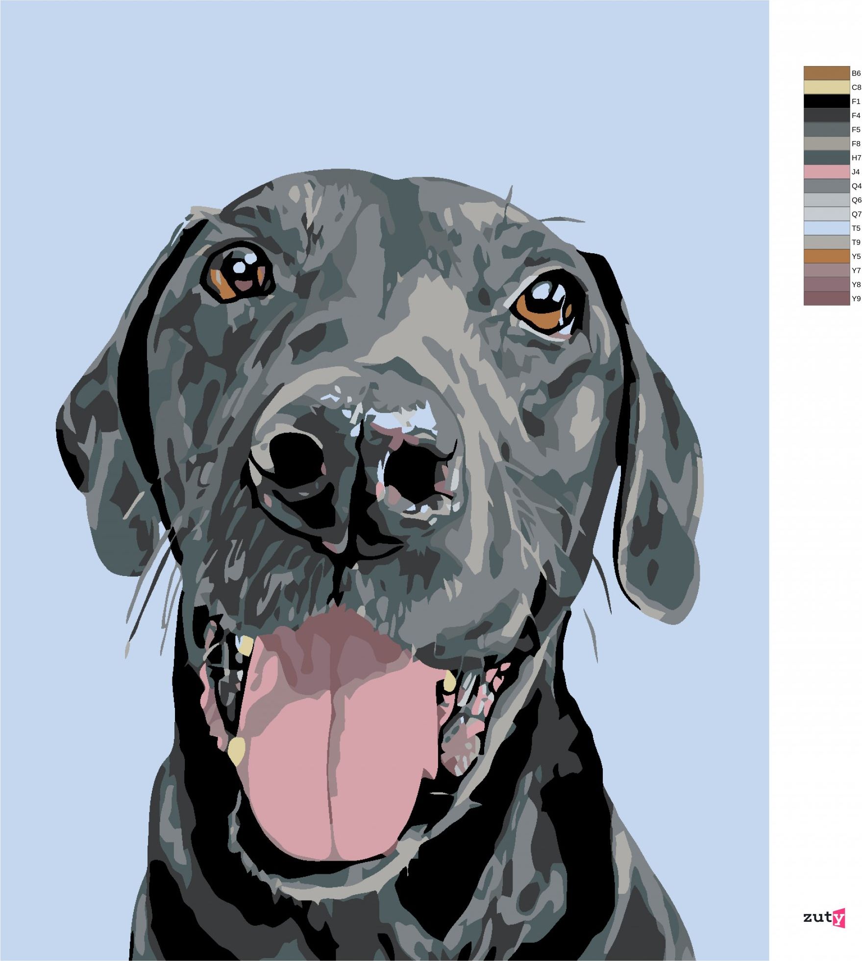 zuty Malování podle čísel - ČERNÝ KRASAVEC - Rozměr: 40x50 cm, Rámování: Varianta: bez rámu a bez vypnutí plátna - obrázek 11