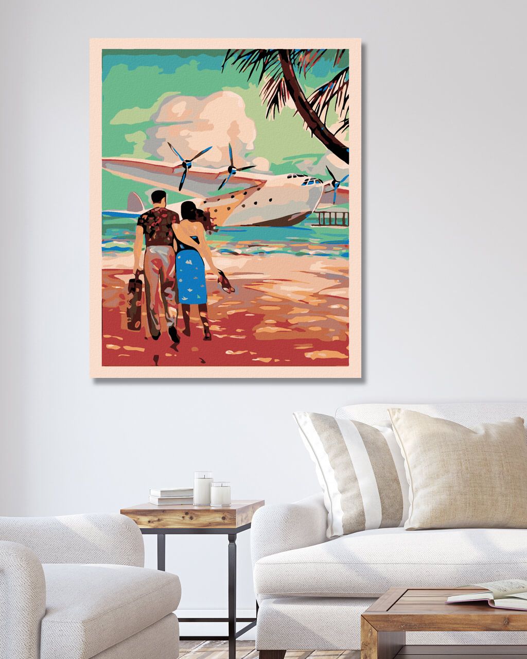 zuty Malování podle čísel - MILENCI PŘED ODLETEM - Rozměr: 40x50 cm, Rámování: Varianta: bez rámu a bez vypnutí plátna - obrázek 5