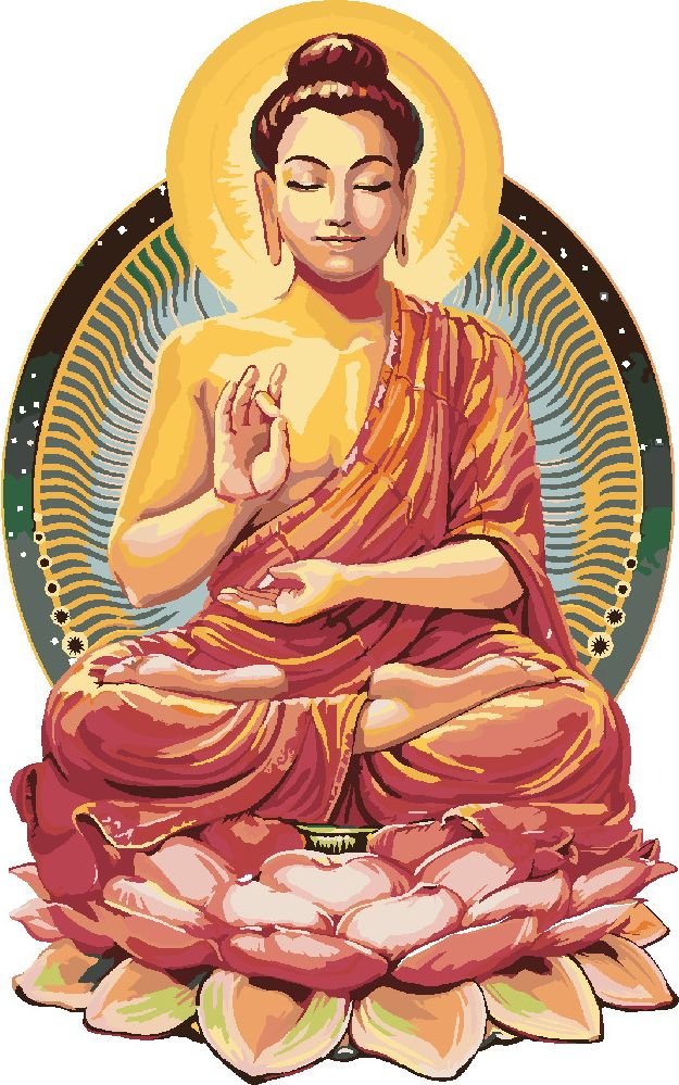 zuty Malování podle čísel - MEDITUJÍCÍ BUDDHA II - Rozměr: 40x50 cm, Rámování: Varianta: vypnuté plátno na rám - obrázek 5