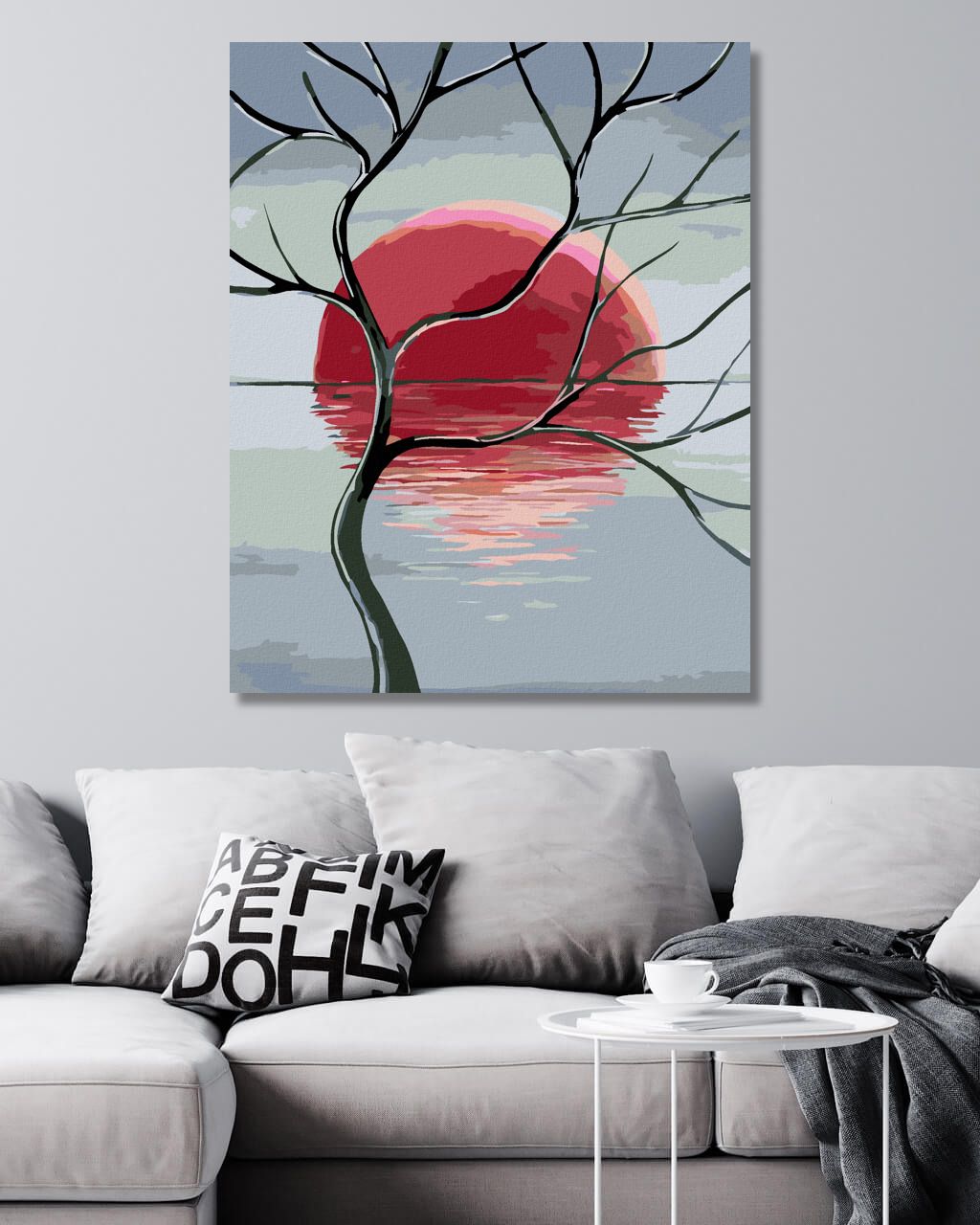 zuty Malování podle čísel - STARÝ STROM A ZÁPAD SLUNCE - Rozměr: 40x50 cm, Rámování: Varianta: bez rámu a bez vypnutí plátna - obrázek 6