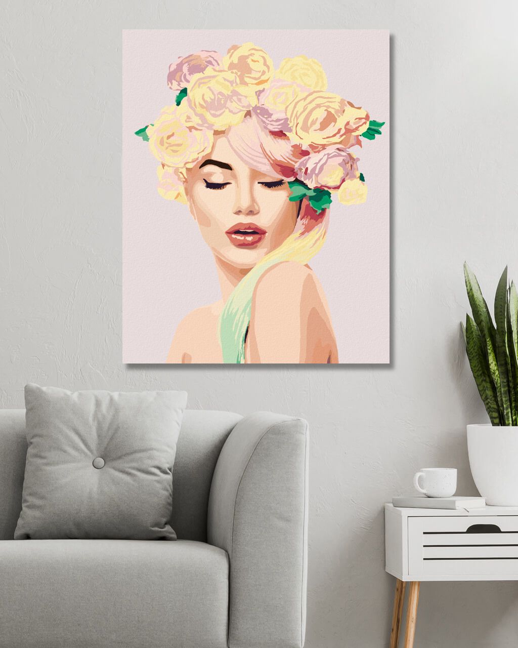 zuty Malování podle čísel - KRÁSNÁ LETNÍ DÍVKA - Rozměr: 40x50 cm, Rámování: Varianta: vypnuté plátno na rám - obrázek 7
