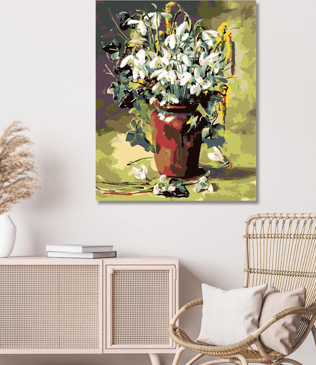 zuty Malování podle čísel - VELIKONOČNÍ KVÍTÍ V HNĚDÉ VÁZE - Rozměr: 40x50 cm, Rámování: Varianta: vypnuté plátno na rám - obrázek 8