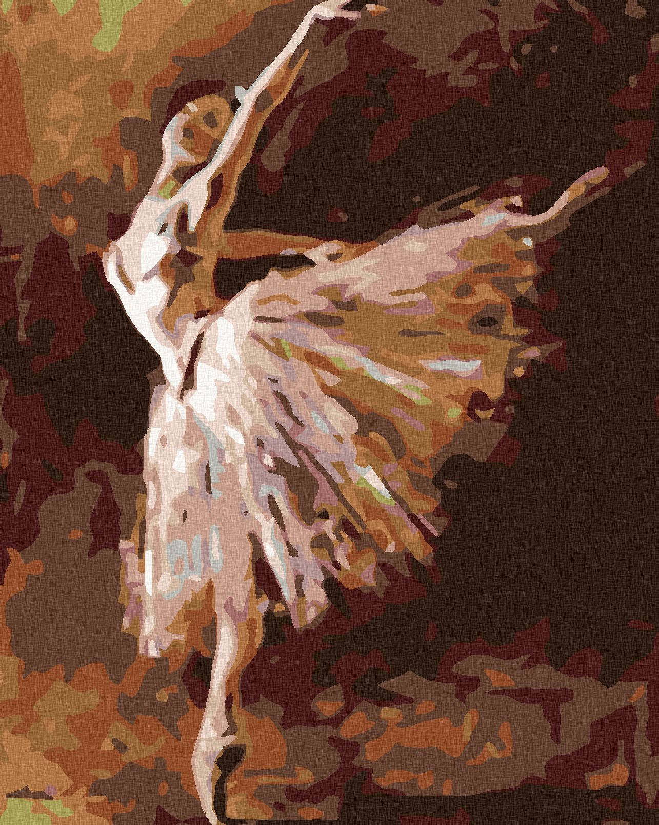 zuty Malování podle čísel - BALETKA STOJÍCÍ NA JEDNÉ NOZE - Rozměr: 40x50 cm, Rámování: Varianta: bez rámu a bez vypnutí plátna - obrázek 1