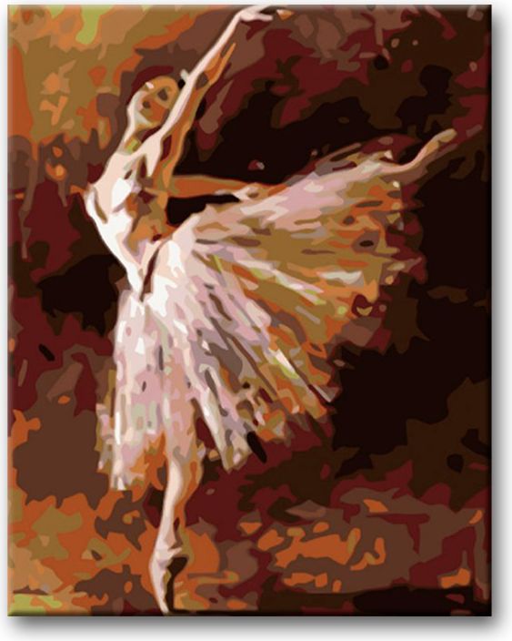 zuty Malování podle čísel - BALETKA STOJÍCÍ NA JEDNÉ NOZE - Rozměr: 40x50 cm, Rámování: Varianta: bez rámu a bez vypnutí plátna - obrázek 17