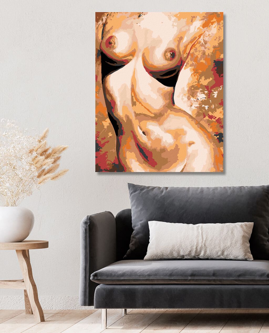 zuty Malování podle čísel - NAHÉ TĚLO - Rozměr: 40x50 cm, Rámování: Varianta: bez rámu a bez vypnutí plátna - obrázek 9