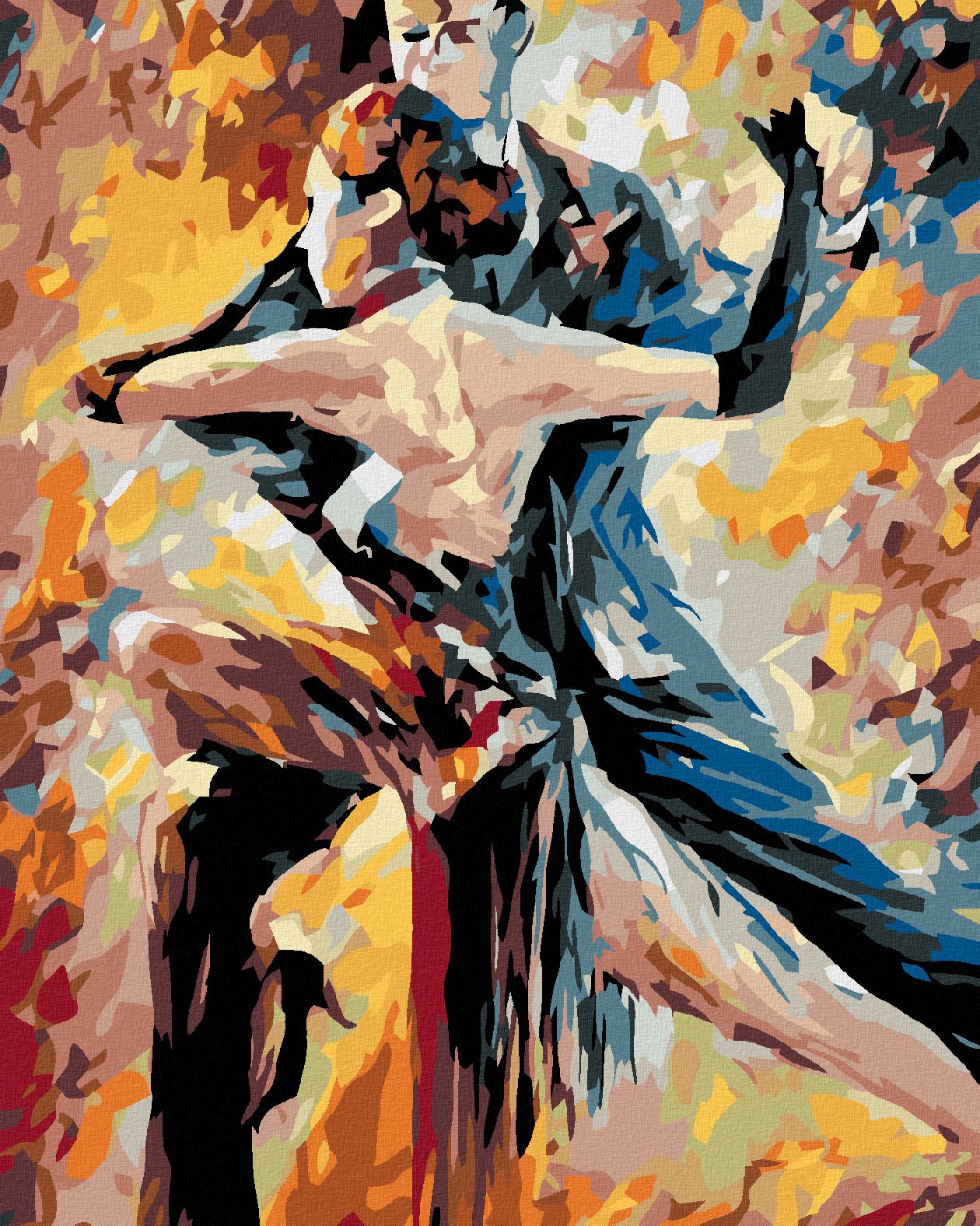 zuty Malování podle čísel - TANEČNÍ PÁR - Rozměr: 40x50 cm, Rámování: Varianta: vypnuté plátno na rám - obrázek 1