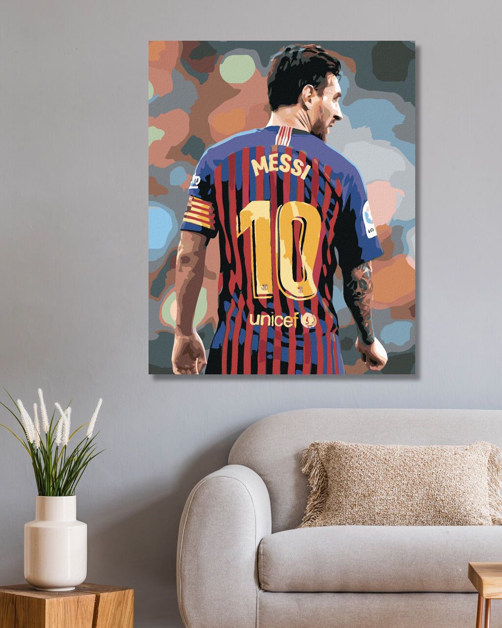 zuty Malování podle čísel - MESSI - Rozměr: 40x50 cm, Rámování: Varianta: bez rámu a bez vypnutí plátna - obrázek 4