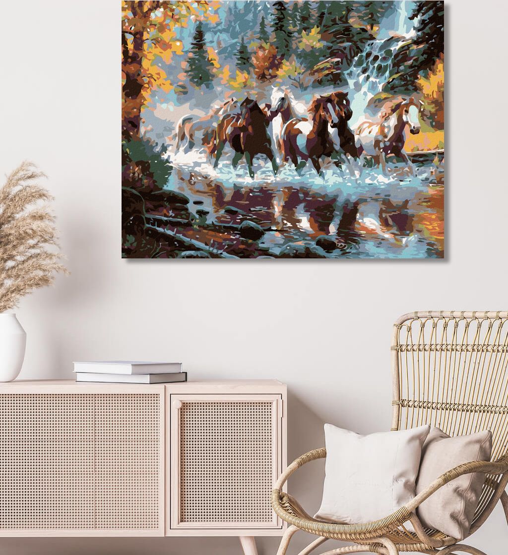 zuty Malování podle čísel - STÁDO STRAKÁČŮ - Rozměr: 40x50 cm, Rámování: Varianta: vypnuté plátno na rám - obrázek 2