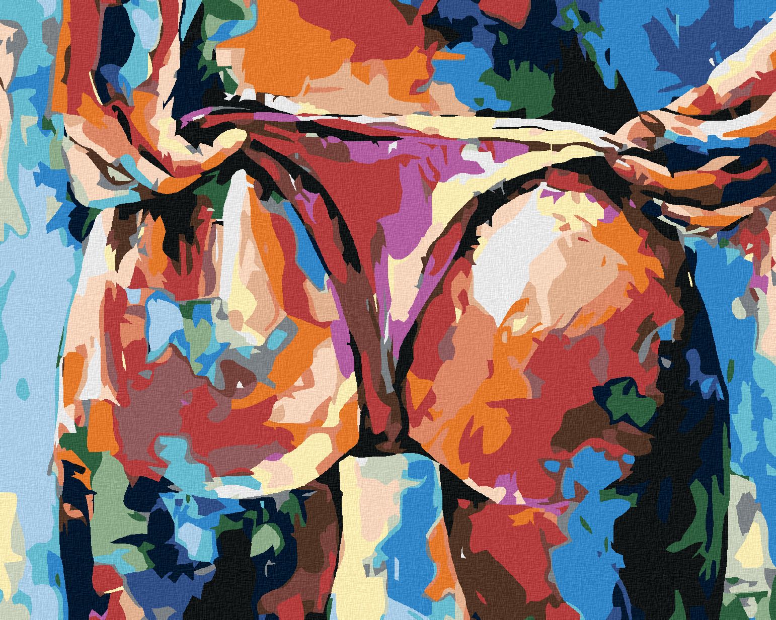 zuty Malování podle čísel - SEXY POZADÍ V BARVÁCH - Rozměr: 40x50 cm, Rámování: Varianta: vypnuté plátno na rám - obrázek 1