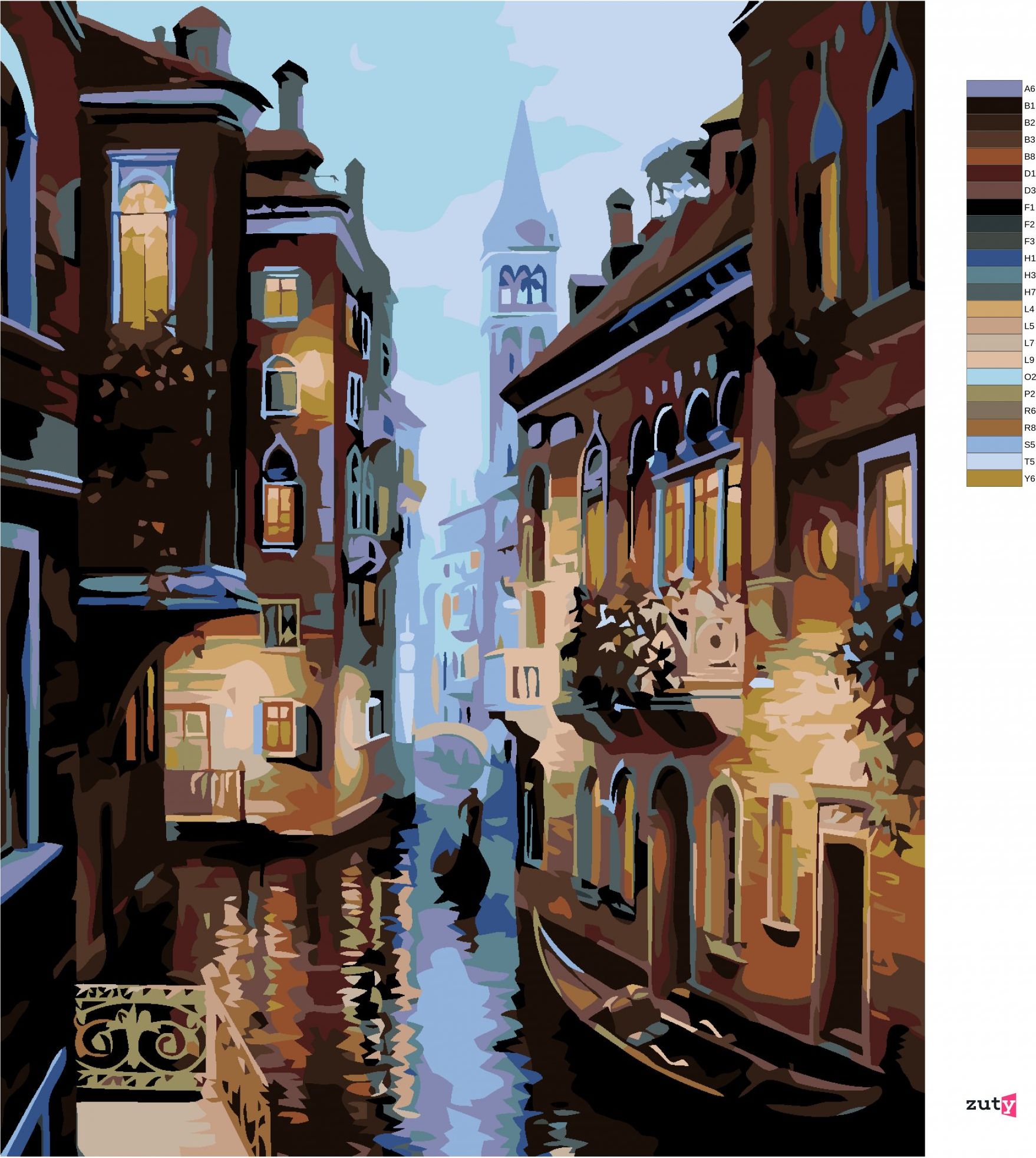 zuty Malování podle čísel - BENÁTKY - Rozměr: 40x50 cm, Rámování: Varianta: vypnuté plátno na rám - obrázek 11