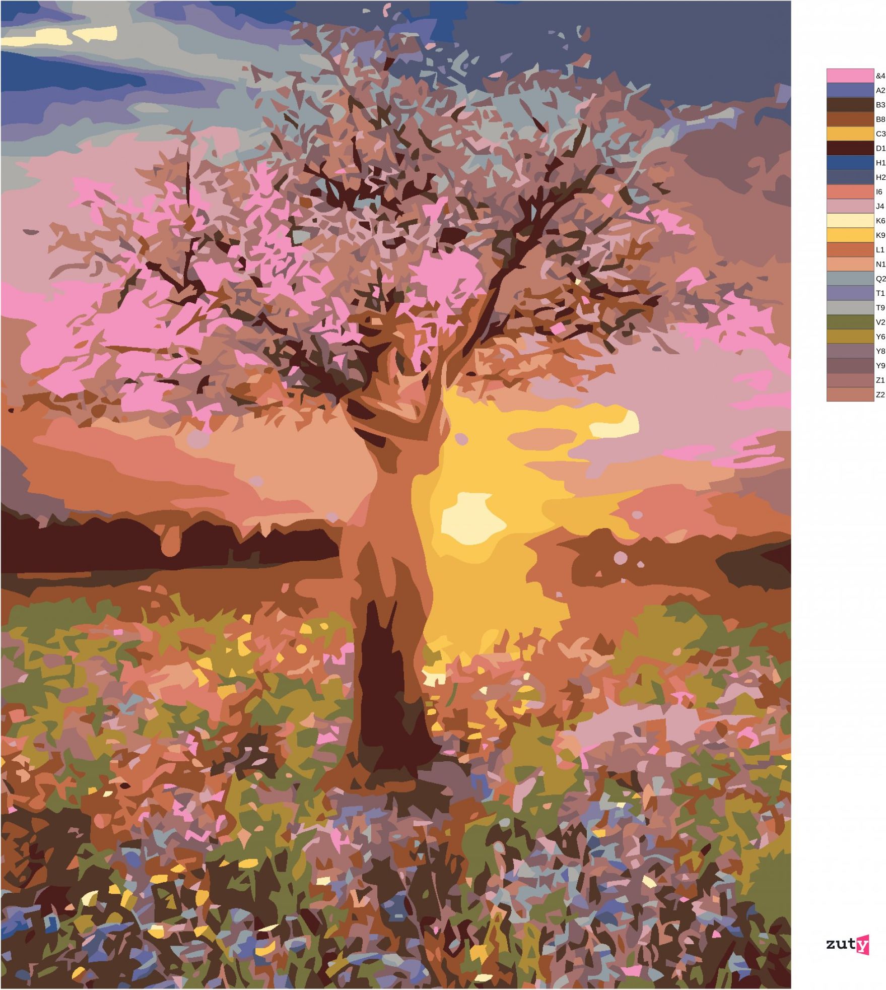 zuty Malování podle čísel - SVÍTÁNÍ - Rozměr: 40x50 cm, Rámování: Varianta: bez rámu a bez vypnutí plátna - obrázek 8